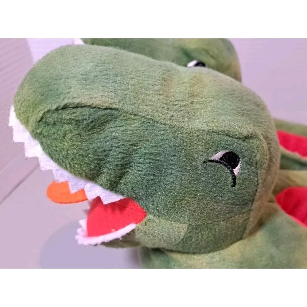Old Navy Unisex Faux Fur T-Rex Critter‎ Slippers Kids Dinosaur Animal XL 3-4